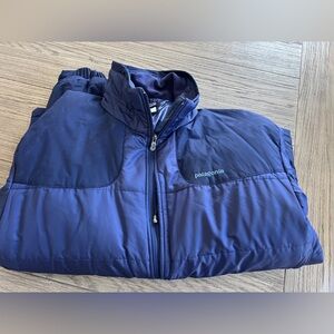 Patagonia Vintage Puff Rider Rubicon Nano Light Puffer Jacket Warm Coat Navy XL